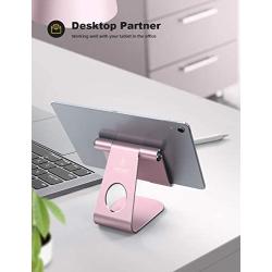 Tablet Stand Adjustable, Lamicall Tablet Stand : Desktop Stand Holder Dock Compatible with Tablet Such as iPad 2018 Pro 9.7, 10.5, Air Mini 4 3 2, Kindle, Nexus, Tab, E-Reader (4-13) - Rose Gold