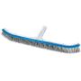 U.S. Pool Supply Professional 18'' Stainless Steel Pool Algae Brush with EZ Clip Handle - Durable Bristles, Scrub Remove Calcium Buildup, Rust Stains on Concrete - Sweep Debris from Walls, Floors Steps