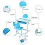 Kids Desk and Chair Set, Height Adjustable Students Desk with Tilt Desktop & Metal Hook & LED Lamp & Book-Stand and Storage Drawer for Boys Girls Blue Kids Desk and Chair Set, Height Adjustable Students Desk with Tilt Desktop & Metal Hook & LED Lamp & Book-Stand and Storage Drawer for Boys Girls Blue