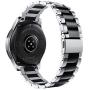 V-MORO Band Comaptible with Galaxy Watch 46mm Bands/Gear S3 Frontier Band Men 22mm Solid Stainless Steel Strap Replacement for Samsung Galaxy Watch 46mm/Gear S3 Frontier/Classic Silver/Black