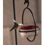 Best Small Hanging Hummingbird Feeder - Beautiful Glass & Decorative Metal Design - Attracts Hummers Like Crazy - 100% Guaranteed!