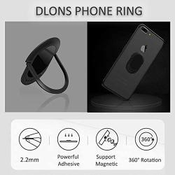 Cell Phone Ring Holder，Finger Ring Stand Universal 360 Degree Rotation Super-Thin Ring Grip for Magnetic Car Mount, All Smartphones and Tablets. (Black, 1Pack)