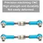 T best RC Steering Linkage Rod, 2Pcs Metal Front Rear Steering Linkage Rods for HPI RS4 Sport 3 1/10 Upgrade Accessories(Blue)
