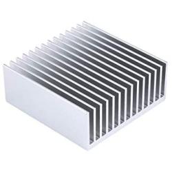 2Pcs 50mm Aluminum Heat Sink 50 x 50 x 20 mm/ 1.97 x 1.97 x0.78 Inch Heatsink 14 Fin for Peltier,Chipset and CPU Cooling -Silver