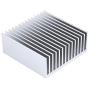 2Pcs 50mm Aluminum Heat Sink 50 x 50 x 20 mm/ 1.97 x 1.97 x0.78 Inch Heatsink 14 Fin for Peltier,Chipset and CPU Cooling -Silver