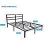 V&LX 14 inch Tall Heavy-Duty Steel Slats/1.0T Steel Frame/V1402/ Head Support/Bed Frame/Platform Bed (Queen)
