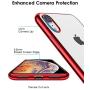 DTTO iPhone XR Case, Slim Fit Case Soft TPU Clear Cover with Metal Luster Edge for Apple iPhone XR 6.1 Inch- Red