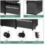 DEVAISE Vertical File Cabinet with Lock, Mobile Filing Cabinet for Legal/Letter/A4 Files, Fully Assembled Except Wheels, Black