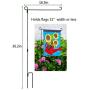 Premium Garden Flag Stand Pole Holder Metal Powder-Coated Weather-Proof with one Tiger Clip and Two Spring Stoppers Without Flag