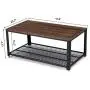 VASAGLE Coffee Table with Steel Frame and Mesh Storage Shelf, 41. 8 x 23. 7 x 17. 7 inches, Rustic Dark Brown VASAGLE Coffee Table with Steel Frame and Mesh Storage Shelf, 41. 8 x 23. 7 x 17. 7 inches, Rustic Dark Brown