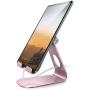 Tablet Stand Adjustable, Lamicall Tablet Stand : Desktop Stand Holder Dock Compatible with Tablet Such as iPad 2018 Pro 9.7, 10.5, Air Mini 4 3 2, Kindle, Nexus, Tab, E-Reader (4-13) - Rose Gold