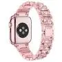 Mosonio Compatible with Apple Watch Band 38mm 40mm 42mm 44mm with Case Women, Jewelry Replacement Metal Wristband Strap with 2 Pack Bling PC Protective Cover for iWatch Series 6/5/4/3/2/1(Pink) Mosonio Compatible with Apple Watch Band 38mm 40mm 42mm 44mm with Case Women, Jewelry Replacement Metal Wristband Strap with 2 Pack Bling PC Protective Cover for iWatch Series 6/5/4/3/2/1(Pink)
