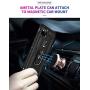 Google Pixel 4a 4g Phone Case,with HD Screen Protector Folmeikat 360 Degree Rotating Metal Ring Cover with Kickstand Protective for Pixel 4a 4g Phone Case 5.8'' Black