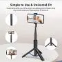 ATUMTEK Bluetooth Selfie Stick Tripod, Mini Extendable 3 in 1 Aluminum Selfie Stick with Wireless Remote and Tripod Stand 360° Rotation for iPhone 12/11 Pro/XS Max/XS/XR/X/8/7, Samsung and Smartphone