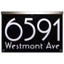 12X6.5&/12X8& Custom House Numbers Address Sign Address Plaque Lighted with LED - Laser Engraved On Acrylic Sign Aluminum Lamp Holder