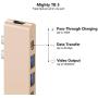 Purgo USB C Hub Adapter Dock for MacBook Air M1 2020-2018 and MacBook Pro M1 2020-2016, with 4K HDMI, 100W PD, 40Gbps TB3 5K@60Hz, USB-C, 2 USB 3.0 and SD/Micro Card Readers (Gold)