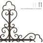 Lavish Home Handmade Short Flat White Mango Wood Vase Metal Cross Fleur De Lis Design-Rustic Handcrafted Religious Wall Art for Decor in Living Room, Bedroom
