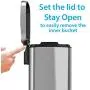iTouchless SoftStep 1.32 Gallon Bathroom Stainless Steel Step Trash Can, 5 Liter Pedal Bin, Removable Inner Bucket, Soft and Silent Open and Close iTouchless SoftStep 1.32 Gallon Bathroom Stainless Steel Step Trash Can, 5 Liter Pedal Bin, Removable Inner Bucket, Soft and Silent Open and Close