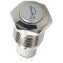 ESUPPORT 12V Car Auto Red LED Light Momentary Speaker Horn Push Button Metal Toggle Switch 19mm Socket Plug