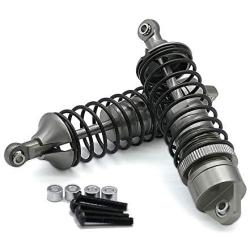 Front Rear Shock Absorber Assembled Damper Full Metal Aluminum Alloy Set Oil Filled Shocks Replacement of 5862 for 1/10 Slash 4x4 4WD Upgrade (4-Pack)