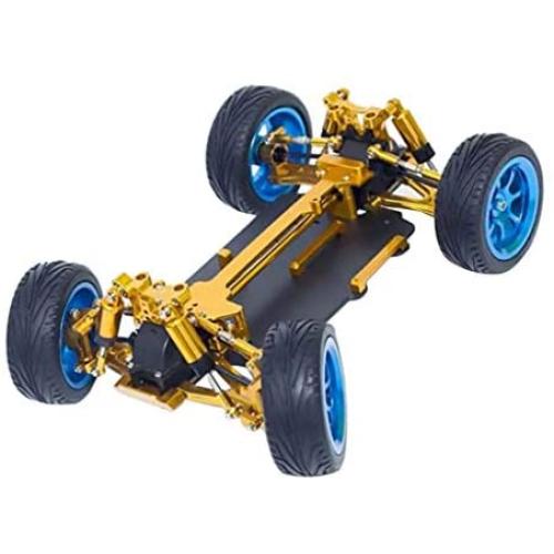 freneci RC Car Frame Metal Car Frame Replacement Upgrade Accessory Compatible with WLtoys A959 A969 A979 1/18 - Golden