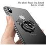 Bat Phone Ring Stand Holder - OATSBASF Cell Phone Ring Holder Finger Grip 360 Degree Rotation Compatible with iPhone 12/11 Pro Max/SE 2020 and Other Smartphones（Black+Silver）
