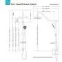PULSE ShowerSpas 1011-CH-1.8GPM Kauai III Shower System, with 8'' Rain Showerhead, 5-Function Hand Shower, Adjustable Slide Bar and Soap Dish, Polished Chrome, 1.8 GPM