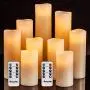HANZIM Flameless Candles Battery Operated Candles 4'' 5'' 6'' 7'' 8'' 9'' Set of 9 Ivory Real Wax Pillar LED Candles with 10-Key Remote and Cycling 24 Hours Timer (Ivory 9 Pack) HANZIM Flameless Candles Battery Operated Candles 4'' 5'' 6'' 7'' 8'' 9'' Set of 9 Ivory Real Wax Pillar LED Candles with 10-Key Remote and Cycling 24 Hours Timer (Ivory 9 Pack)