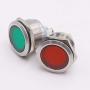 mxuteuk 2 Pcs 12V-24V 22mm LED Metal Indicator Light Waterproof Signal Lamp Red Green with Wire for Car Truck Boat M22-12P