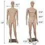 Male Mannequin Full Body Adjustable Mannequin Torso Dress Form with Metal Base 73inches Male Mannequin Full Body Adjustable Mannequin Torso Dress Form with Metal Base 73inches