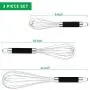 DRAGONN Set of 3 Stainless Steel Silicone handles. Milk & Egg Beater Balloon Metal Blending, Beating and Stirring. Whisk DRAGONN Set of 3 Stainless Steel Silicone handles. Milk & Egg Beater Balloon Metal Blending, Beating and Stirring. Whisk