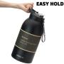 BOTTLED JOY Stainless Steel Water Bottle with Straw Lid, BPA Free 32oz/ Half Gallon/Gallon Large Water Bottle Dual Lid Vacuum Insulated BPA-Free Metal Thermos Mug for Camping Workouts and Outdoor