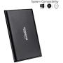 Maxone 500GB Ultra Slim Portable External Hard Drive HDD USB 3.0 for PC, Mac, Laptop, PS4, Xbox one - Charcoal Grey