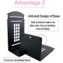 MerryNine Bookends Pair Nonskid Heavy Metal Durable Sturdy Strong Books Organizer Telephone Booth Bookshelf Decor Decorative Bedroom Library Office School Supplies Stationery Gift (Black_1 Pair)