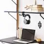 Under Desk Dual Headphone Hanger, 6amLifestyle Metal Headset Stand Gaming Earphone Holder Universal Clamp on Desk Hanger Hook for All Headsets, Black (Patent) Under Desk Dual Headphone Hanger, 6amLifestyle Metal Headset Stand Gaming Earphone Holder Universal Clamp on Desk Hanger Hook for All Headsets, Black (Patent)