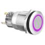ESUPPORT Stainless Steel 12V 5A Car Auto Boat Purple Angel Eye LED Light Lamp Metal Push Button Rocker Toggle Switch On Off