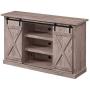Pamari Wrangler Sliding Barn Door TV Stand, Ashland Pine
