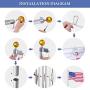 Yeshom 25 FT Upgraded Sectional Aluminum Flagpole 15 Gauge 24-30mph 3x5 US American Flag Ball Fly 2 Flags Outdoor