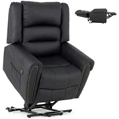 Mecor Lift Chair Power Lift Recliner for Elderly w/Dual Motor PU Leather Lay Flat Sleeper Recliner with Massage/Heat/Vibration/Remote Control for Living Room Mecor Lift Chair Power Lift Recliner for Elderly w/Dual Motor PU Leather Lay Flat Sleeper Recliner with Massage/Heat/Vibration/Remote Control for Living Room