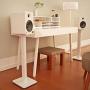 Kanto SP26PLW 26& Speaker Floor Stands | Designed for Medium to Large Bookshelf Speakers | Heavy Steel & Foam Padding | 30° Rotating Top Plate | Hidden Cable Design | White | Pair