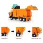 FUBARBAR Garbage Truck Toy, Model 1:43 Scale Metal Diecast Recycling Clean Trash Garbage Rubbish Waste Transport Truck Alloy Model Car Toy Garbage Cans for Kids Birthday Party Supplies(Orange)
