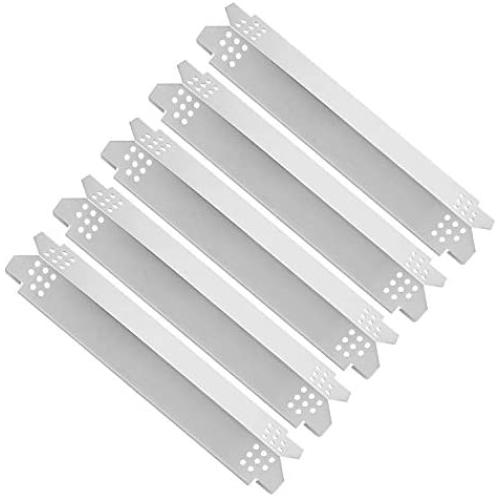 Heat Plate Shields for Nexgrill 720-0830H, 5 Burner 720-0888, 720-0888N, 6 Burner 720-0896B, 720-0898 Gas Grill Burner Cover, Stainless Steel Heat Tent Flame Tamer- Thickened upgrade 5 pack