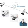 Metal Slacks Skirts Hangers, Space Saving Pants Hangers for Children Heavy Duty Skirts Hangers with 2 Adjustable Non Slip Clips, A Pack of 15 Flexible Hangers for Skirts, Pants, Slacks, Shorts