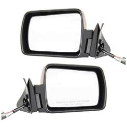 Koolzap For 84-96 Cherokee Manual Remote Black Rear View Mirror Left & Right Side PAIR SET