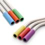 Reusable Smoothie Straws and Milkshake Straws with Silicone Tips , 9mm/0.35'' Stainless Steel Wide Straws, Hiware 6 Pack 10'' Metal Straws for Smoothies, Milkshakes, Jumbo Drinks with 2 Cleaning Brushes