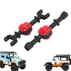 RC Front Rear Axle Housing Parts,Jadpes Alloy Front and Rear Axle Housing Metal Front Rear Axle Housing Cover Fit for MN90/ MN91/ MN45 RC Accessory Upgrade Part(Black)