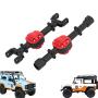 RC Front Rear Axle Housing Parts,Jadpes Alloy Front and Rear Axle Housing Metal Front Rear Axle Housing Cover Fit for MN90/ MN91/ MN45 RC Accessory Upgrade Part(Black)