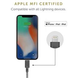 Native Union Belt Cable - 4ft Ultra-Strong Reinforced [MFi Certified] Durable Lightning to USB Charging Cable with Leather Strap Compatible with iPhone/iPad (Zebra)