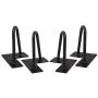 Hairpin Legs 8 inch Set of 4, DIY Furniture Metal Table Legs Perfect for Coffee Table, Dining Table, Designer Desk, Nightstand, 3/8'' Diameter Satin Black Two-Rod Mid Century Modern Style (8'', Black)