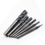 OSCARBIDE End Mills Set 4 Flutes for Steels,Square CNC Carbide Milling Cutter Dia（1 2 3 4 6 8mm) TiAN Coated Spiral Router Bits,6 Pieces